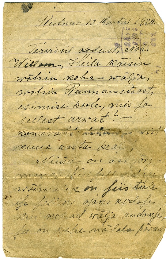 Üks „Vennase” aluseks olevaid kirju