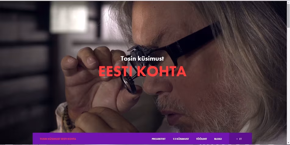 12k&uuml;simust.ee filmklipid esitavad noore p&otilde;lvkonna n&auml;gemuse eesti identiteedist