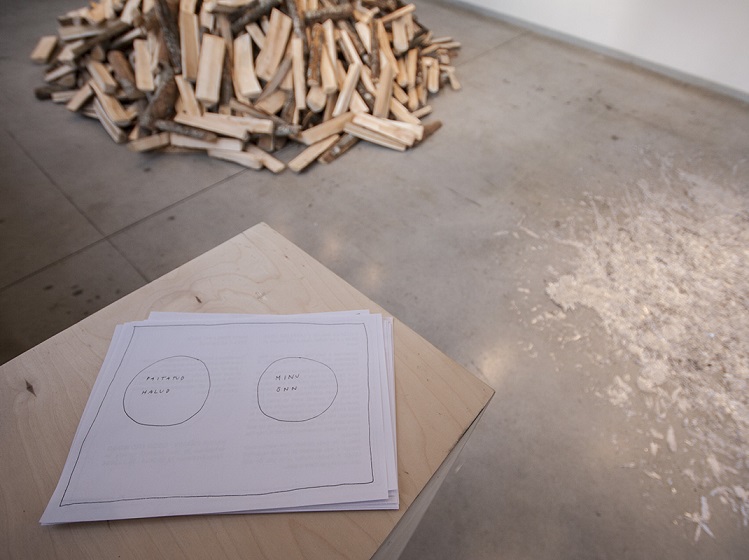 Kaader Hanna Piksarve näituselt „Hea ja halg/Wood and Good”. Foto: kunstimaja.ee