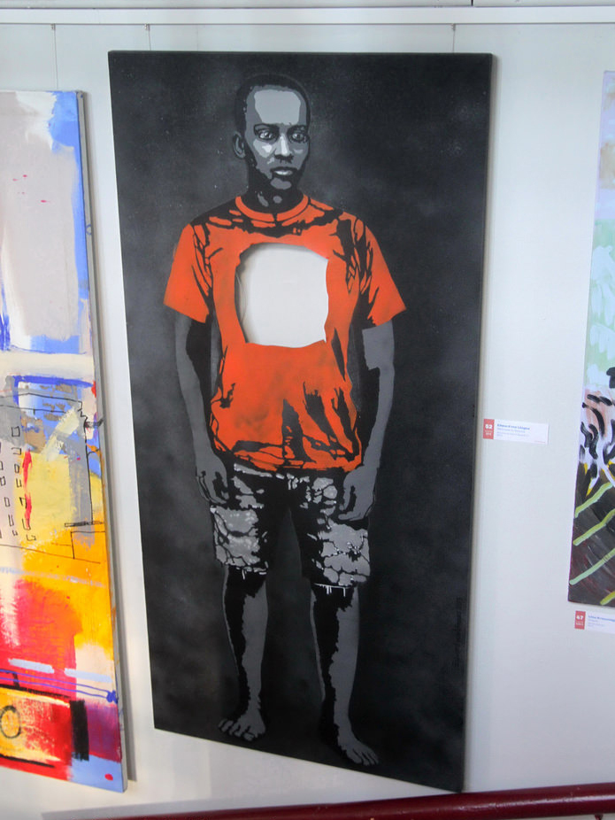 Edward von Lõnguse teoses „Welcome to Estonia” laiutab auk. Foto: suurjalutuskaik.blogspot.com