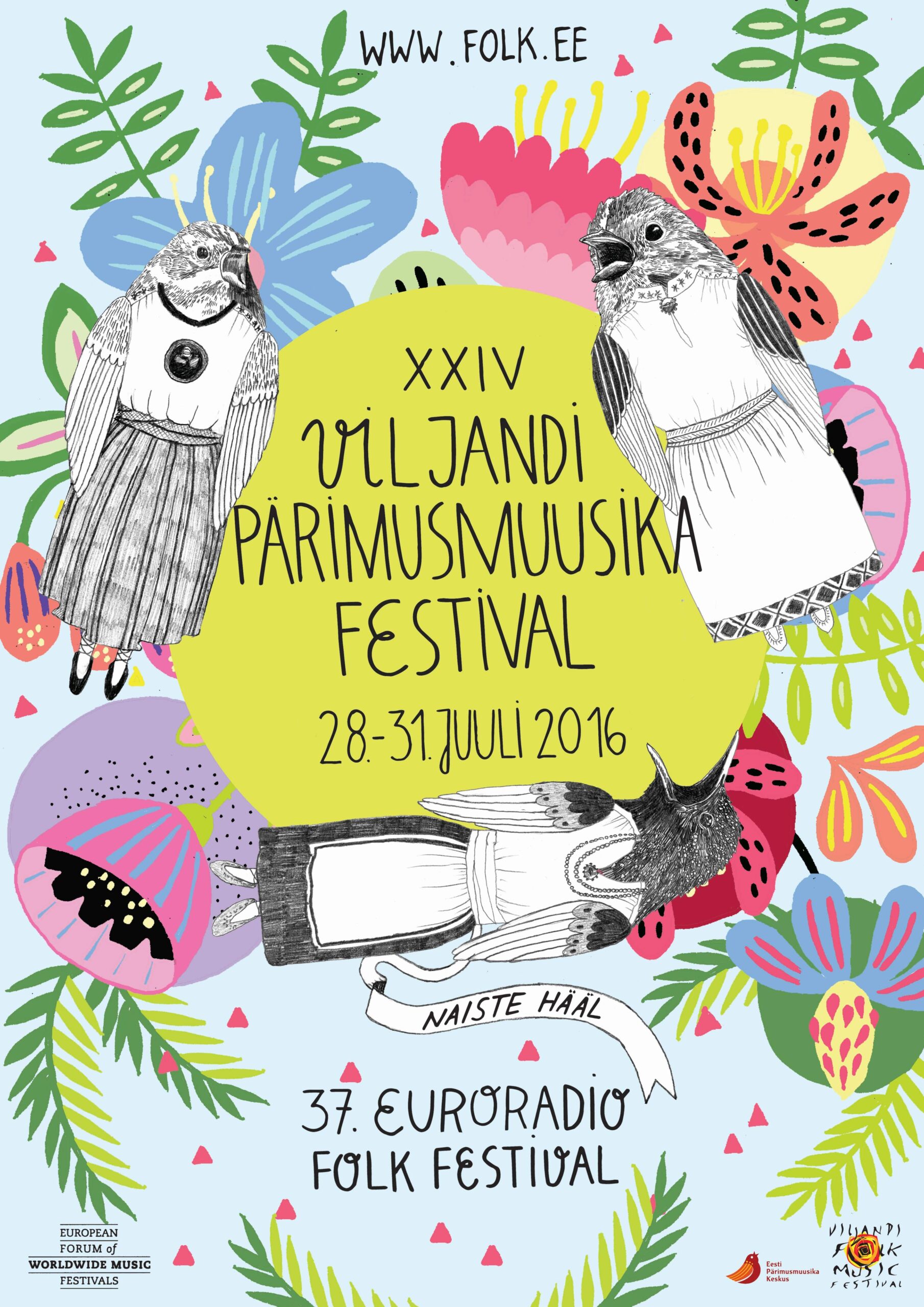 XXIV Viljandi pärimusmuusika festivali tunnuskujundus. Autor: Eili Lepik