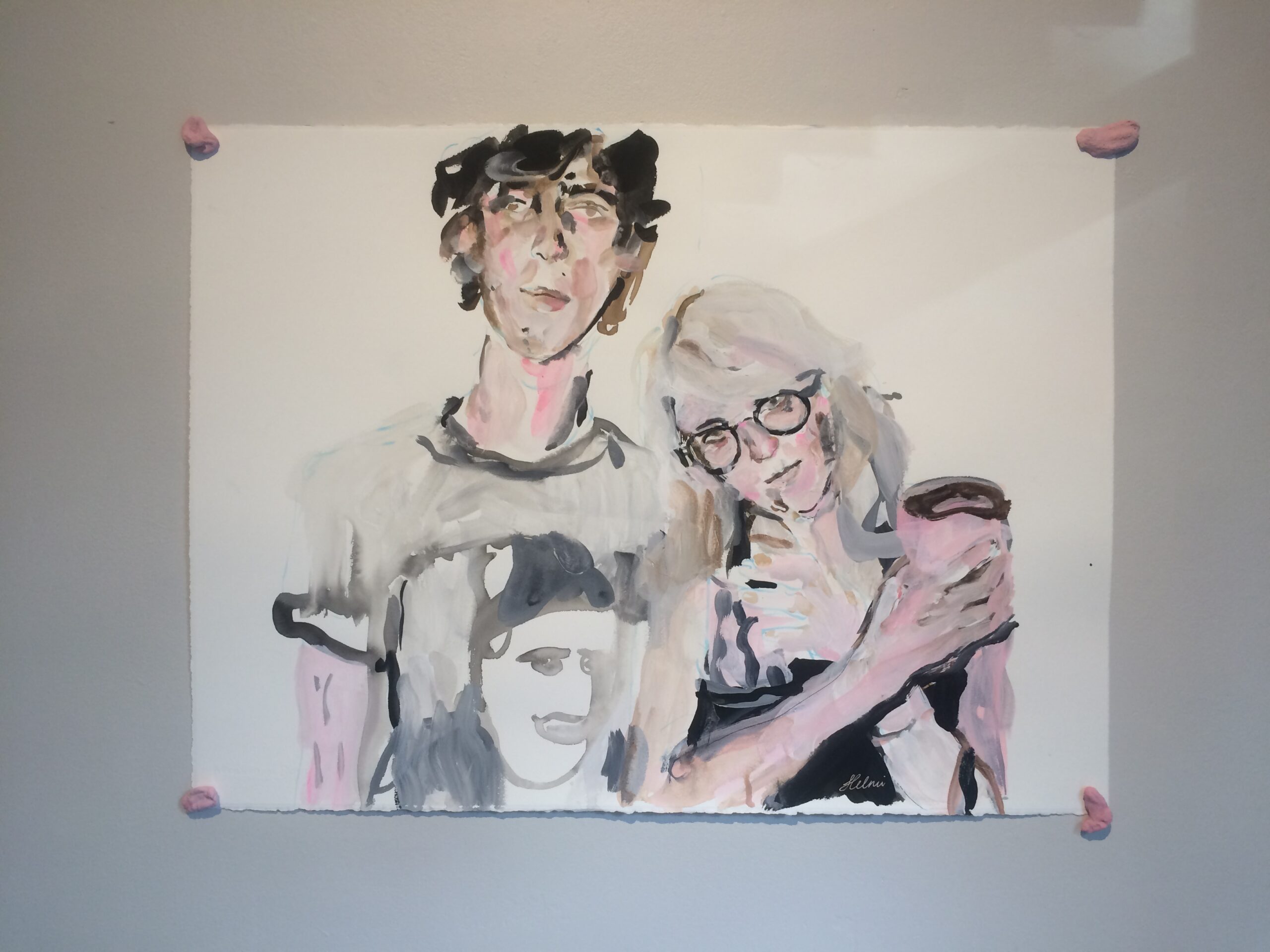 Vaade Helmi Arraku näituselt „Portraits From The Bedroom” / „Portreed magamistoast”