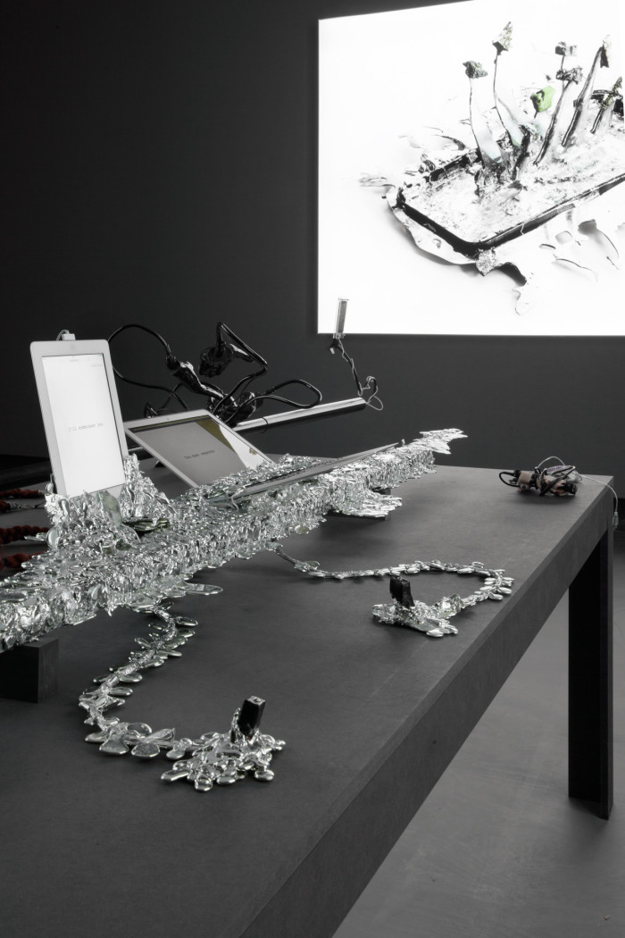 Johannes Paul Raether „Protekto.x.x. 5.5.5.1.pcp” Transmediale näitusel „alien matter”. Foto: Luca Girardini (CC NC-SA 4.0)