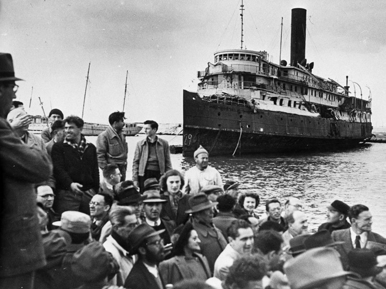 Juutide immigratsioon Iisraeli 1947. aastal. Foto Wikimedia Commons