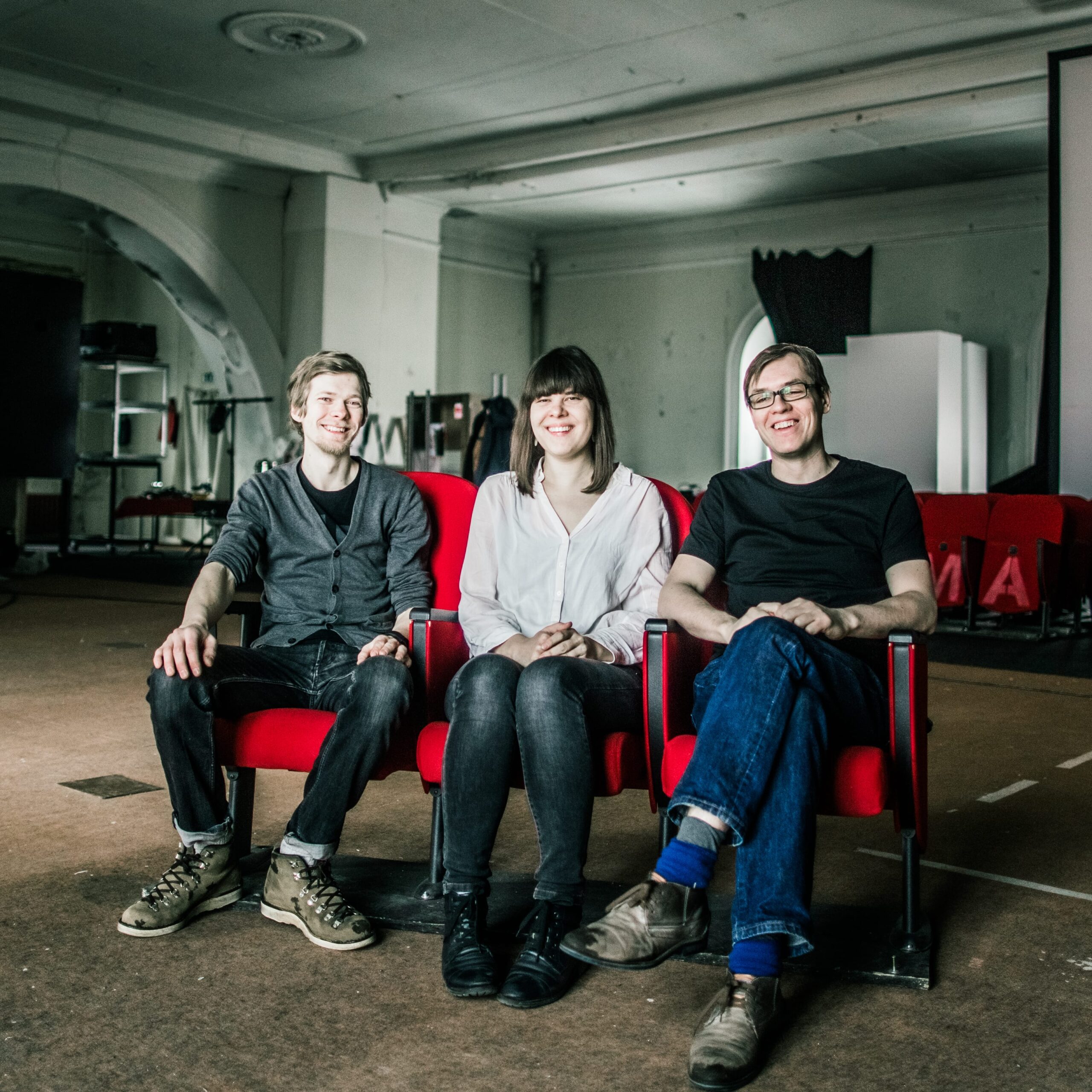 Elektriteatrit veavad Mihkel Salk, Elo Vilks ja Andres Kauts. Foto: Gabriela Liivamägi