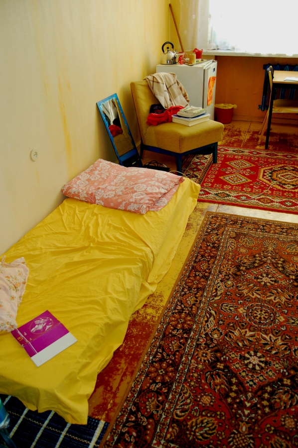 Voodinäiteid Narva maanteelt. Pole just Hilton, aga vähemalt ilus ja värviline. Foto: Helena Läks