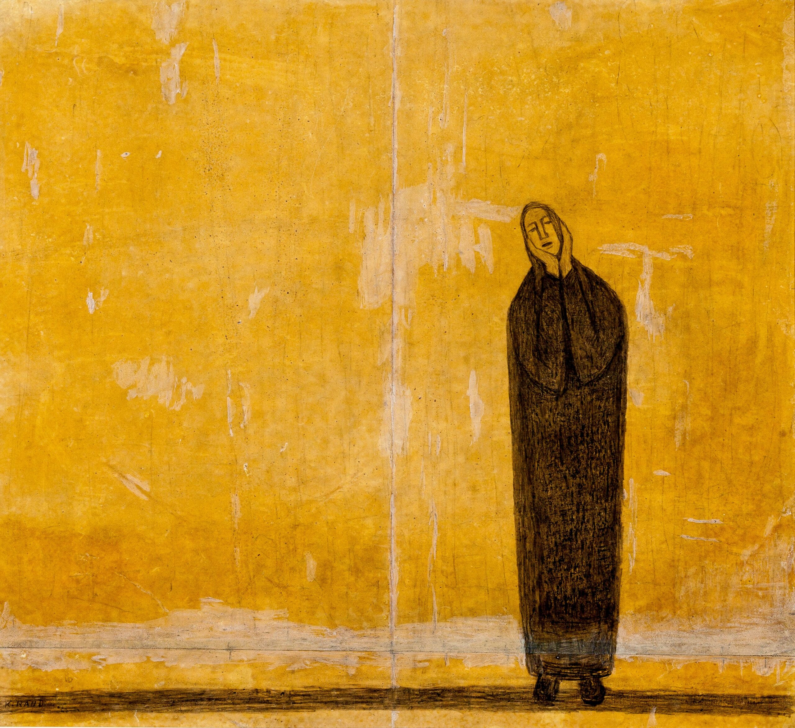 Kristjan Raua joonistus „Ahastuses”, 1942, Eesti Kunstimuuseumi Kristjan Raua kogu