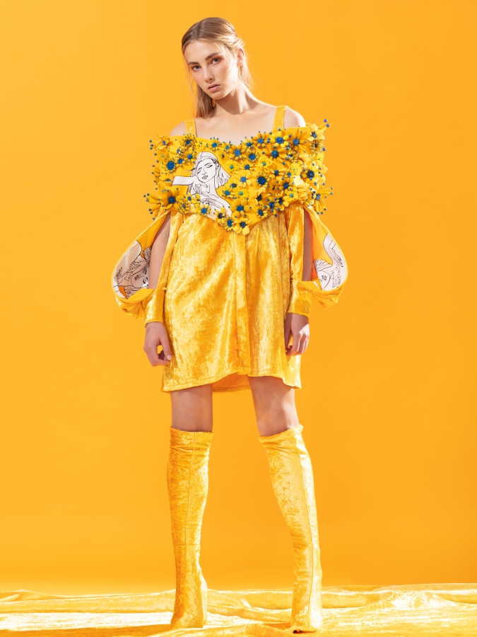 Karin Kreegi kollektsioon „Power of Touch”. Foto: Kertin Vasser, modell: Janely Allsaar, meik: Mari-Ly Kapp, soeng: Olga Palmits