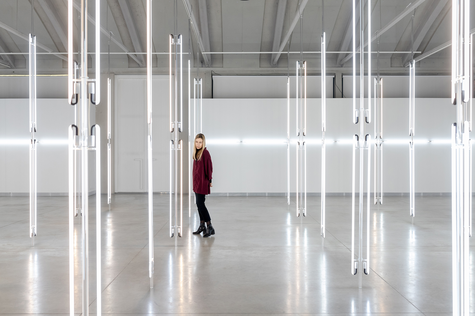 Anne Katrine Senstadi valgusinstallatsioon Kai kunstikeskuses. Foto: Renee Altrov