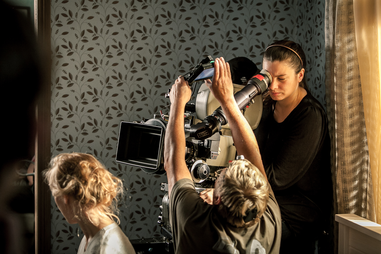 Elen Lotman võtteplatsil. Foto: Heikki Leis