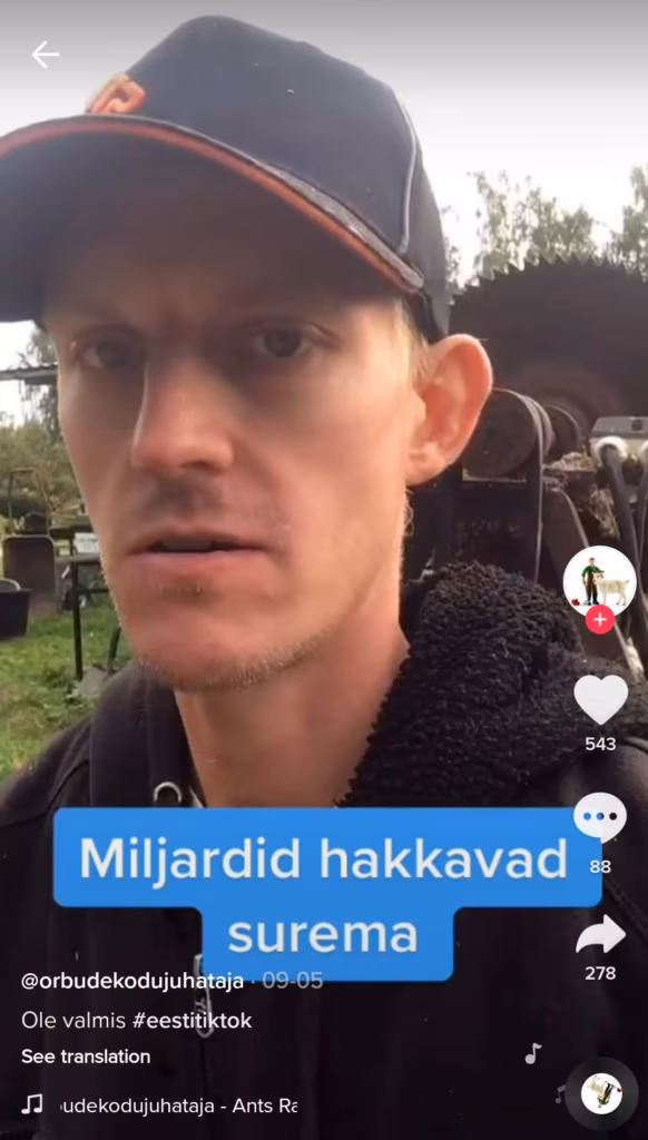 Foto: TikToki kuvat&otilde;mmis