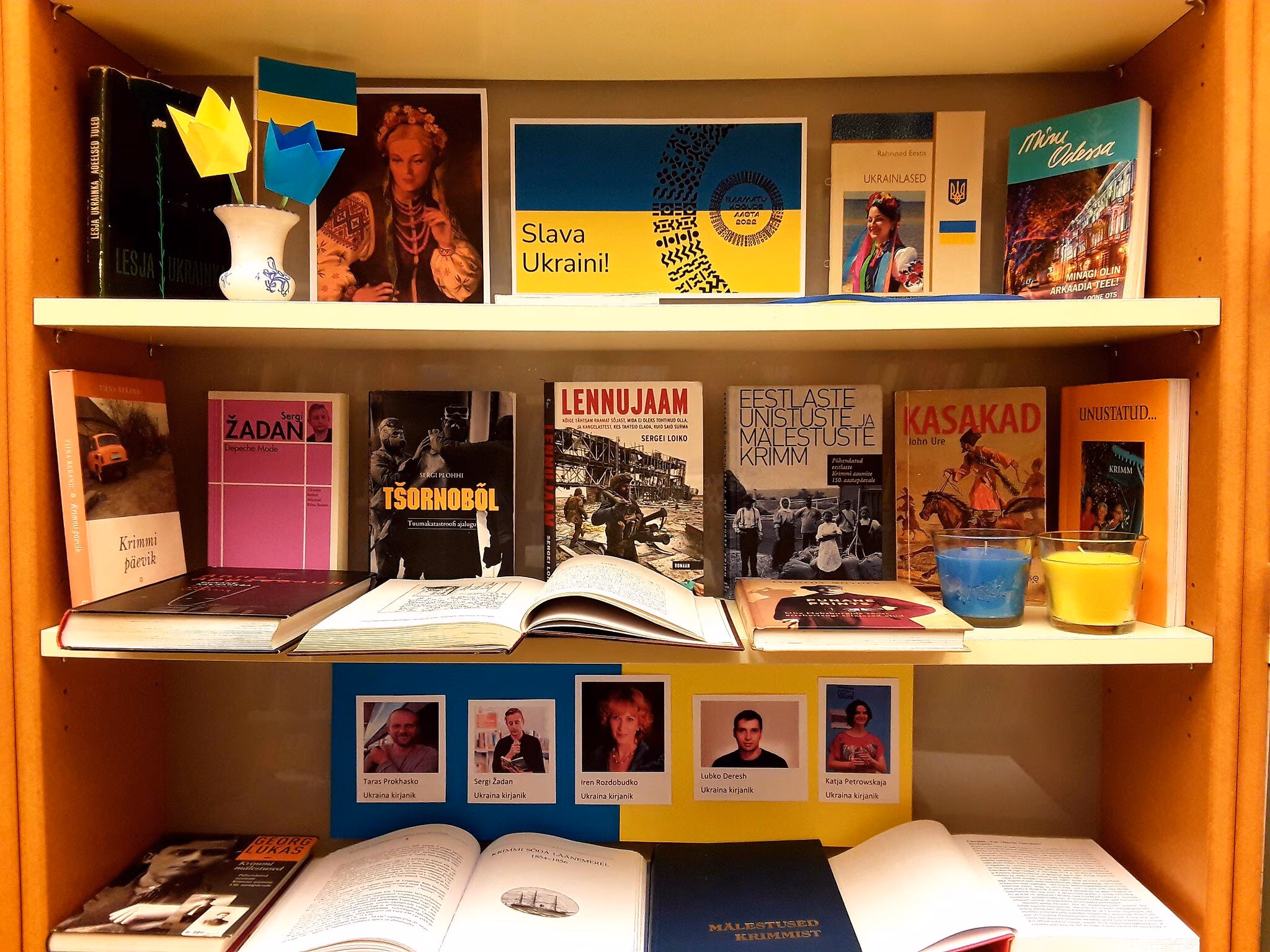 Raamatukogud üle Eesti näitavad oma toetust Ukraina-teemaliste väljapanekutega